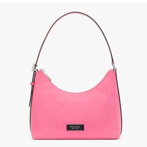 New Kate Spade Sam Icon KSNYL nylon small shoulder bag Pink Cloud